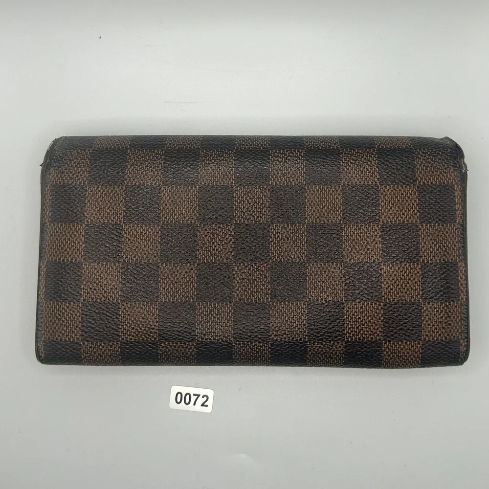 Louis Vuitton Damier Ebene Canvas Long Wallet Zippy‎ #72